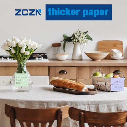 ZCZN 400 Sheets Pop-up Sticky Notes, 3 x 3 Inches, 4 Pads Bright Color Self-Stick Notes, 100 Sheets/Pad, Green - color: Green