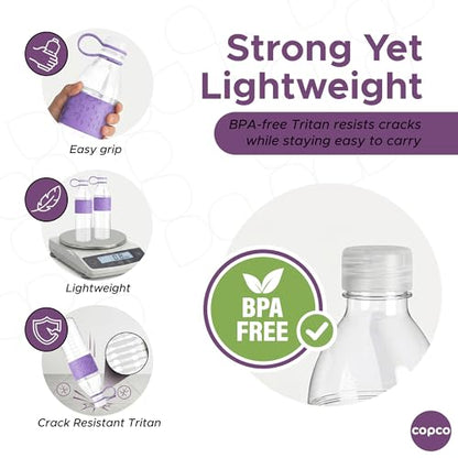 Copco – Hydra Hydra Water Bottle – 20 oz - Purple, Set of 2 - color: Purple