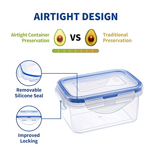 KIGI Multi-Pack Small Plastic Food Storage Containers Set, BPA-Free Plastic, Airtight Lids, Leakproof for Meal Prep, Snack & Lunch, Mini Bento Box, 6 oz / 0.75 Cup, 12 Piece Set - size: 0.75 cup (12-Piece)