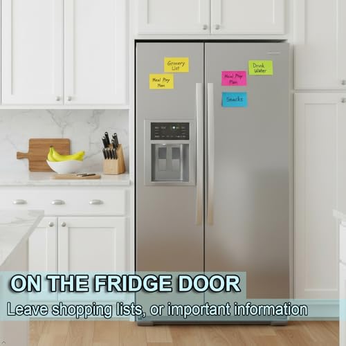 (15 Pads) Sticky Notes 3x5 in,Bright Notepads,Stickies,Memo Note Pads | Super Sticking Power,Colorful,Strong Adhesive,Post on Windows Doors,Office School,Recyclable,Easy to Write on,Hold Well - color: Multi Color