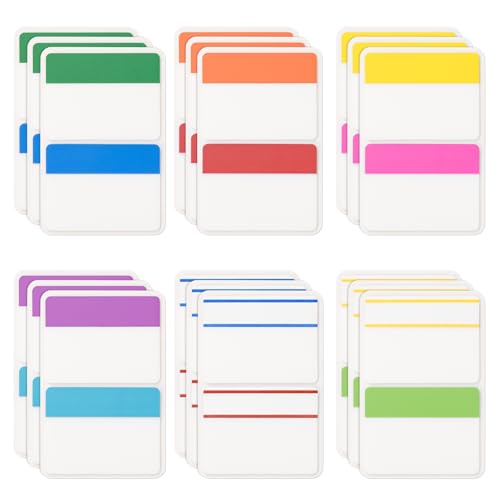 KICNIC 720 Pieces Sticky Tabs 2 Inch Index Tabs, Colored Page Markers Repositionable Tags Reading Tabs Self Adhesive Tape Flags for Books, Binders, Notebook and File Folders, [36 Sets 12 Colors] - color: Neon Colors, size: 720pcs