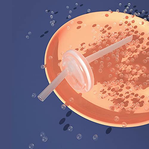 빨대 달린 아동용 물병, 334.5g(11.5온스) 스테인리스 스틸 진공 단열 컵, 뚜껑 포함, 학교용 (레드) - color: 레드