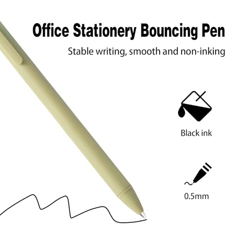50 Pcs Black Ink Pens 0.5mm Fine Point Gel Pens Cute macaron color Pen Retractable School Office Supplies light