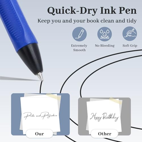 50 Pack Ballpoint Pens Bulk,1.0 mm Medium Point Black Ink Blue Barrel | Retractable, No Smear, No Bleed, Quick Dry Smooth Writing Click Pens for Studying, Journaling, Office and Everyday Use - color: Blue-50pieces