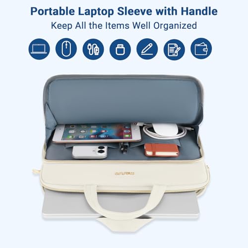 MOSISO Laptop Case 13.3 inch, 13-13.3 inch Laptop Sleeve Compatible with MacBook Neo/Air 13.6 M5 M4 M3 M2 M1/Pro 13/14, HP Dell Lenovo ASUS, Wheat Ear Quilted Carrying Bag with Handle&Pocket, Sand - color: Sand, size: 13.3 inch