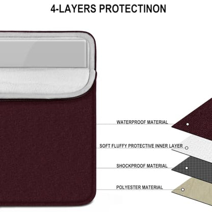 Laptop Case 14 inch, Traveling Water Resistant Laptop Sleeve with Pocket, Shockproof Protective Carrying Notebook Cover Compatible for 14 Inch MacBook Air/Pro, HP, Lenovo, Dell, ASUS, Wine Red - color: Wine Red, size: 14 Inch