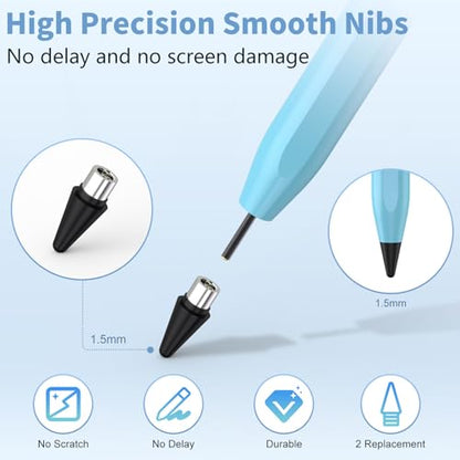 Stylus Pen for iOS&Android Touch Screens, Active Pencil for Samsung, Smart Digital Stylus Pens for Lenovo/Huawei/Vivo/Mi Tablets, iPhone/Google Pixel Smart Phones Drawing&Writing (Gradient Blue) - color: Gradient Blue