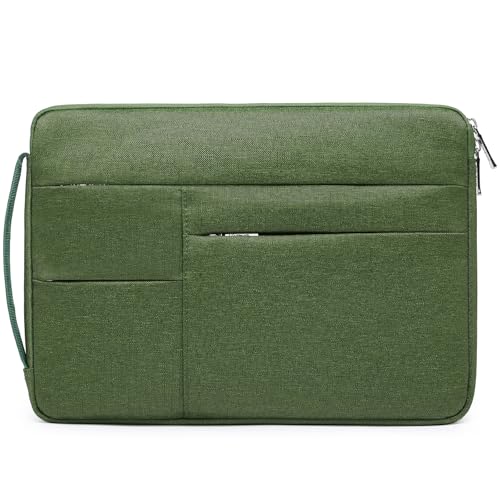 HYZUO 13.3-14 Inch Laptop Sleeve Bag for MacBook Pro 14 M5-M1 Pro/Max A3426 A3427 2026-2021, MacBook Air/Pro 13, 13.8-13.5 Surface Laptop/Book, NoteBook Case for 13" HP Dell Lenovo Asus, Grass Green - color: Grass Green, size: 13.3-14 Inch