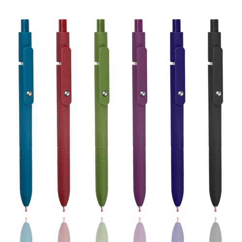 Gel Pens 6-Pack Quick-Dry Smudge-Resistant Ink, Writing Tools for School, Office, Creative Projects | Aesthetic Gift Set for Students/Teachers/Nurses/Professionals (Vintage-6PCS) - color: Vintage-6PCS
