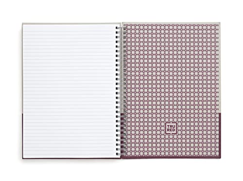 TRU RED Medium Hardcover Ruled Notebook, Gray/Purple - color: Gray/Purple, style: 1 Pack