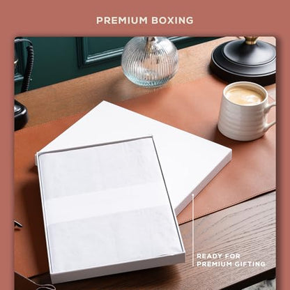 Beechmore Books Blank Sheet Music Notebook – A4 8.5"x11.5" for Songwriters, Musicians & Composers, 156 Thick 120gsm Pages, 10-Staff Perforated Sheets, Vegan Leather Hardcover, Elastic Closure, Gift Box - color: Rose Wood