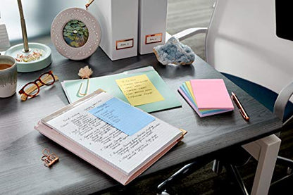 Post-it Notes, 4 in x 6 in, 5 Pads, America's #1 Favorite Sticky Notes, Marseille Collection, Pastel Colors (Pink, Mint, Yellow), Recyclable (660-5PK-AST) - Pack of 8 - size: 4" x 6" (Pack of 12)