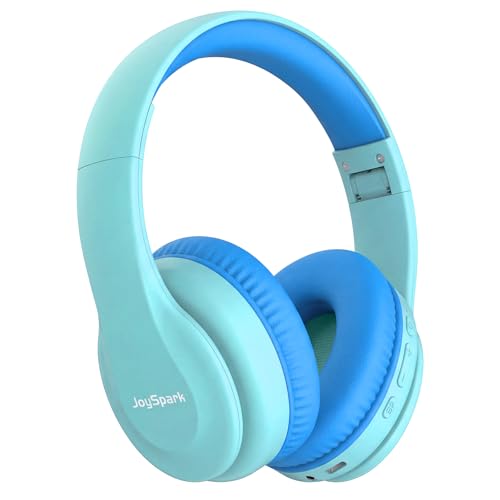 JoySpark Kids Bluetooth Headphones, Lightweight Wireless Headphones for Kids, 85/94dB Volume Limited, 60 Hours Playtime, Bluetooth 5.3, Over-Ear Toddler Headsets with Built-in Mic (Macaron Blue) - color: Macaron Blue