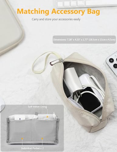 HYZUO 15-16 Inch Hard Shell Case Laptop Sleeve for MacBook Pro 16 M5/M4/M3/M2/M1 Pro/Max A3428 A3429 2026-2019, MacBook Air 15 M5/M4/M3/M2 2026-2023, 15" Surface Laptop, Razer Blade 15, Beige - color: Beige, size: 15-16 Inch