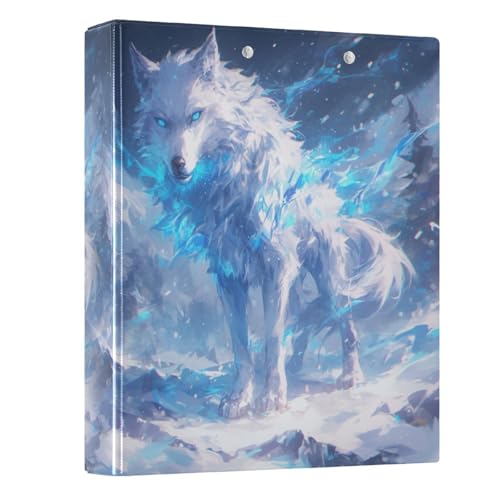 Wolf 3-Ring Binder,1.5 Inch D-Ring Organizer Folder Clipboard Binder for Work Office School - color: Coloe4