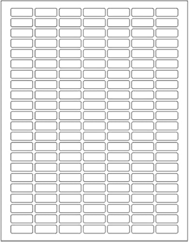 Royal Green White Printable Label Sheets 1" x 0.375" – 15,700 Rectangular Stickers for Laser Printer - 100 Sheets + 10 Bonus Color Sheets - Downloadable Template Included - color: White, size: 15700
