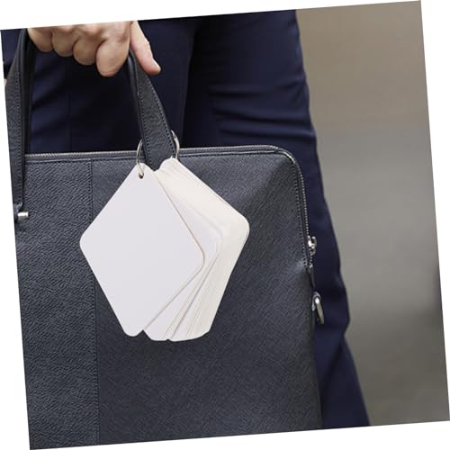 VILLCASE Diy Blank Index Cards Single Hole Punched Study Flash Cards for School Note Pad Binder Rings - size: 7.80X7.80X0.01CM