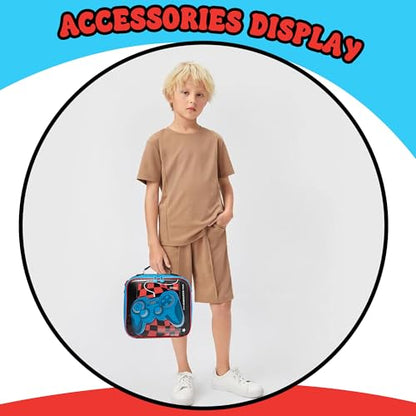 Rolling Backpack Boys Backpack with Wheels for Kids Roller Backpacks for Boys 8-12 School Backpacks for Elementary Bookbag with Lunch Box Back to School Supplies - color: Black Game