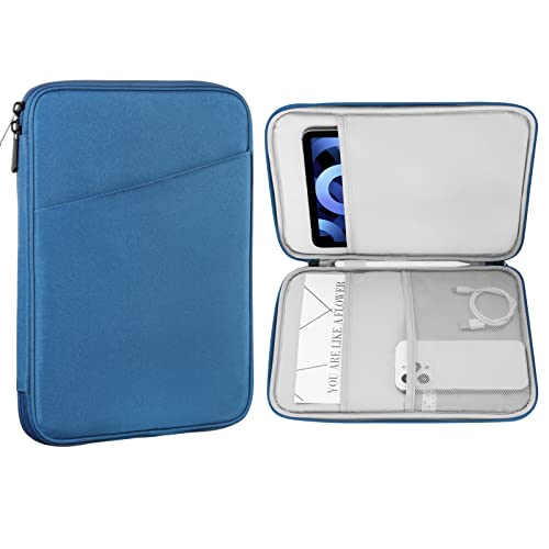 MoKo 9-11 Inch Tablet Sleeve Bag Carrying Case with Accessory Pocket | Fits iPad Air 11-inch M4, iPad Pro 11-inch M5, iPad A16 11-inch, iPad 10/9/8/7th and Tab S9/S8 11-inch, Peacock Blue - color: Peacock Blue, size: 9-11 Inch