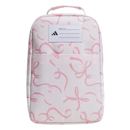 adidas Kids Santiago Lunch Bag for Girls & Boys – Insulated Cooler Lunchbox, 8L - color: 4.0/Bow Print Pink Tint/ Pink Tint