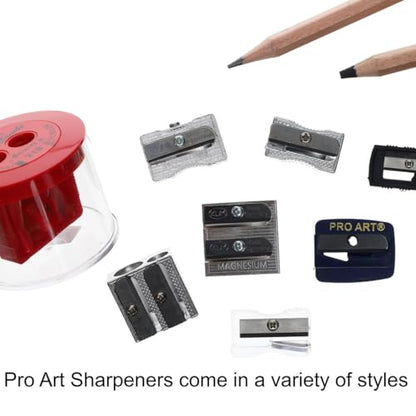 Pro Art Single Sharpener 2pc, Pencil Sharpener, Colored Pencil Sharpener Manual, Magnesium Sharpener, Manual Sharpeners Heavy Duty