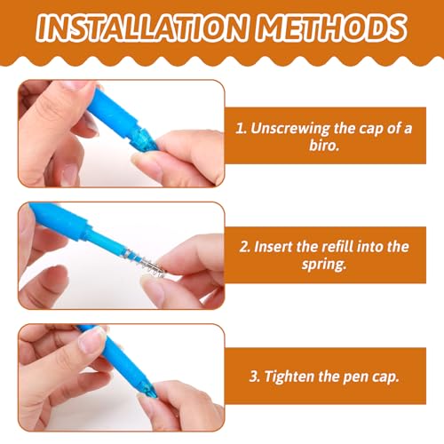 0.5 mm Erasable Gel Ink Pen Refills Compatible with Frixion Friction, 8 Colors Smooth Writing Multicolor Retractable Fine Point Pen Refill for School Office Home Art Drawing Writing and Planner (16)