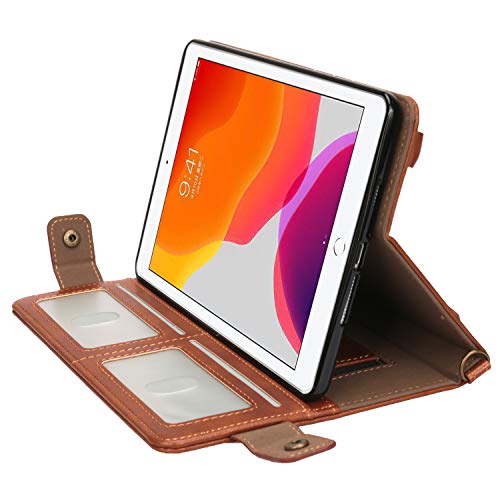 Handbag Case for iPad Mini 7.9" Series, iPad Mini 4/Mini 5 Case, Techcircle Lightweight Folio Stand Crossbody Wallet Case with Pencil Holder, Hand Strap & Shoulder Strap Soft Protective Cover, Coffee - color: 01 Coffee, size: iPad Mini 5/4/3/2/1 7.9"
