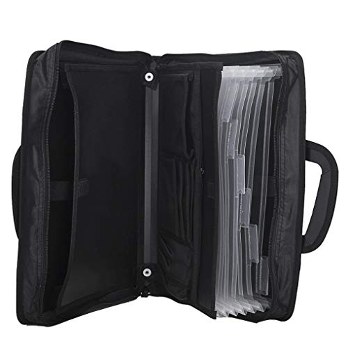 Business Document Bag Messenger Work Briefcase Waterproof Fabric Expanding File Folder Tote Travel Portfolio Document Holder