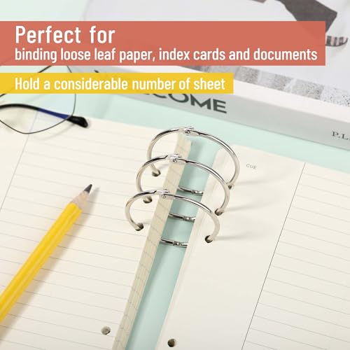 Mr. Pen- Loose Leaf Binder Ring, 2 Inch, 30 Pack | Metal Loose Leaf Binder Book Rings for Books and Index Cards, Scrapbook, Keychains, School, Home, Office, Silver - color: Silver, size: 2", 30 Pack
