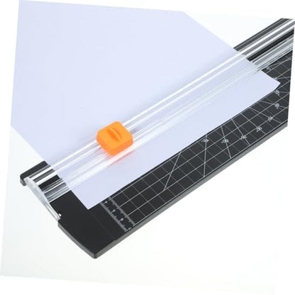 STOBAZA 2pcs Compact Paper Trimmer with Precision Cutting Blade Portable Foldable Mini Paper Cutter for Crafting Scrapbooking Office and Student Use Lightweight and Space-Saving Style
