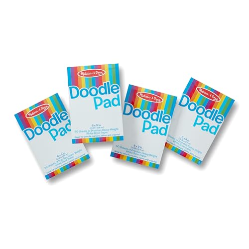 Melissa & Doug Drawing Paper Pad (6 x 9 inches) - 50 Sheets, 4-Pack Kids Drawing Paper, Coloring Pad for Kids