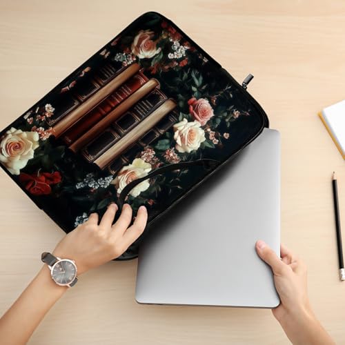 10" Laptop Sleeve with Handle, Art Flower Book Water‑Resistant Tabet Carrying Case for 11 inch iPad 2025/11" iPad Air M3/ 11" iPad Pro M5 M4/ 11" Galaxy Tab S9 S8 / Lenovo Tab M11 - color: Art Flower Book, size: 10-11 inch Devices