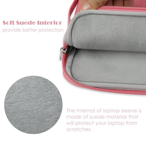 13 Inch Laptop Sleeve Case for MacBook Neo 13'' | Protective with Adjustable Handle Carrying Canvas Bag Accessories for Students Home Office(Pink) - color: Pink