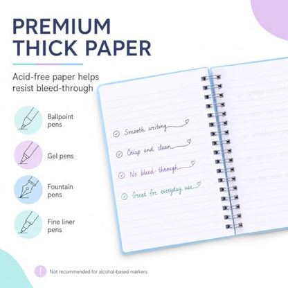 Spiral Notebook, 3 Pack Small Notebooks 4.3''x 5.7'',Mini Ruled Lined Journal, 480 Pages, College School Supplies Pocket Notebook for Work, Aesthetic Gift Office Supplies for Teen Girls,Boys