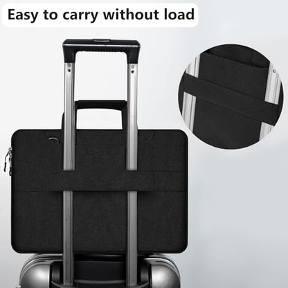 Hseok Laptop Shoulder Bag 13 13.3 14 Inch Case Compatible with MacBook Pro/Neo 14" M5/M4/M3/M2/M1,Mac Air/pro/Neo 13" and Most 13 13.3 14 Notebooks,Spill-Resistant Briefcase,Black - color: Black, size: 13-13.5 inch