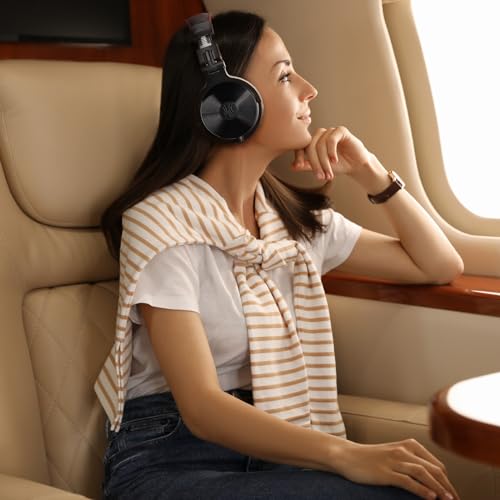 OneOdio Bluetooth Over Ear Headphones, 110 Hrs Wireless/Wired Stereo Sound Foldable Headsets with Deep Bass 50mm Neodymium Drivers for PC/Phone/Tablet - Studio Wireless Pro C, Red - color: Red