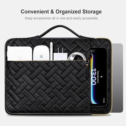 Lacdo 360° Protective Laptop Sleeve Case for 14 inch New MacBook Pro M5 Pro/Max A3426 A3427 (2026), M5/M4/M3/M2/M1 A3434 A3112 A3401 A3185 A2918, 13.8 inch Surface Laptop Computer Bag, Elegant Black - color: Elegant black, size: New MacBook Pro 14 Inch
