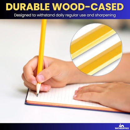 1InTheOffice Lead pencils, Wooden Pencils, Woodcase Pencil HB #2, Yellow Barrel, 36 Pack