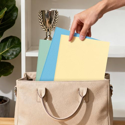 24-Pack Plastic andPockets and Prongs,2-Pocket and3 Fasteners, Pastel Folders Holds 8-1/2" x 11" Paper for School/Office/Home, Yellow - color: Light Yellow, size: 24-Pack