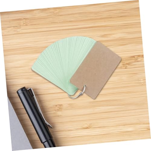 KICHOUSE 5pcs Metal Binder Rings Flash Cards for Studying Blank Index Note Cards