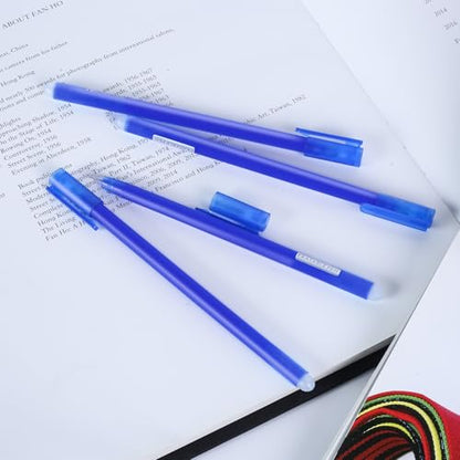 Volcanics Erasable-Gel-Pens Fine Point 0.5 mm, Blue, 30 Pack, Mistakes Dispear, Quick-Drying Ink, No Smudge - Perfect for School, Office, and Home Use - color: Blue
