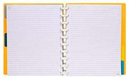 Talia Discbound Notebooks, Planner, Customizable, (BBQ Mustard, Midsize (7.5in x 9.75in)) - color: Bbq Mustard, size: Midsize (7.5in x 9.75in)