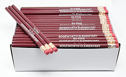 Pencil Guy Promotional Personalized Imprinted Burgundy Round Pencils 144 to a box. 19 color(s) to choose from! - color: Burgundy, size: 1 Count (Pack of 144)
