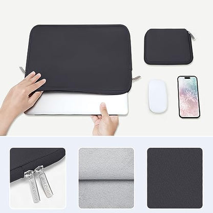 MOSISO Laptop Case 13 inch, 13 inch Laptop Sleeve Bag Compatible with MacBook Neo/Air M5 M4 M3 M2 M1 2026-2018 / Pro M2 M1 2026-2016, Neoprene Computer Sleeve Bag with Small Case, Space Gray - color: Space Gray, size: 13 inch