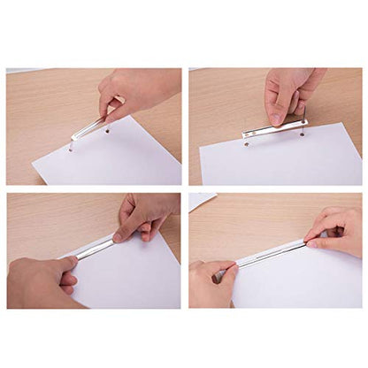 E-outstanding Metal File Fastener 50PCS 2-Hole Prong Paper Fasteners Metal Binder Clip Loose-Leaf Binding Clamp 8cm