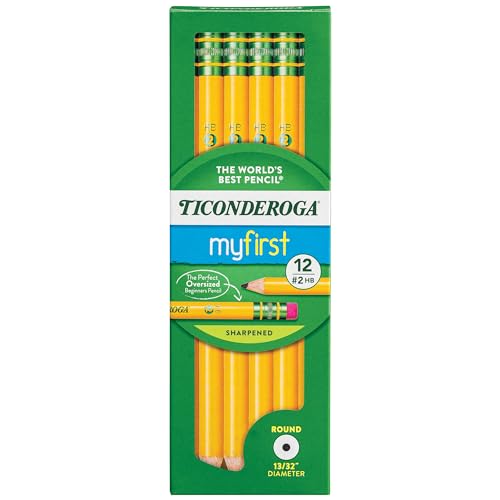 Ticonderoga My First Wood-Cased Pencils, Pre-Sharpened, 2 HB, Yellow, 12 Count - style: 12 Pack