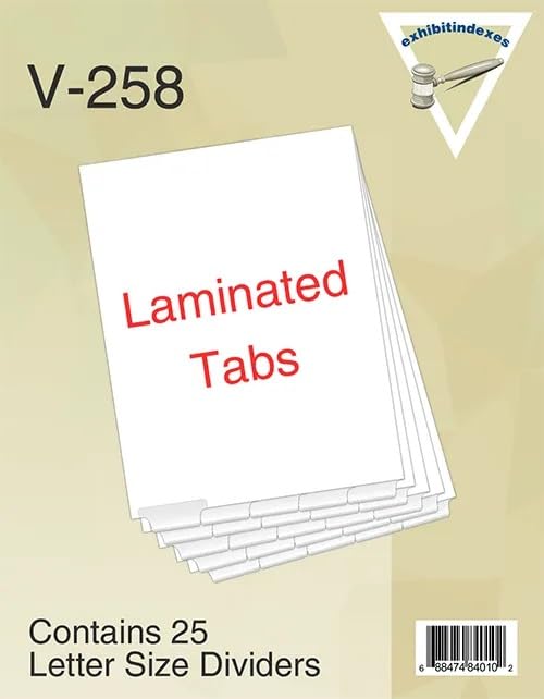 Exhibitindexes® Blank Bottom 1/5th Division Tabs