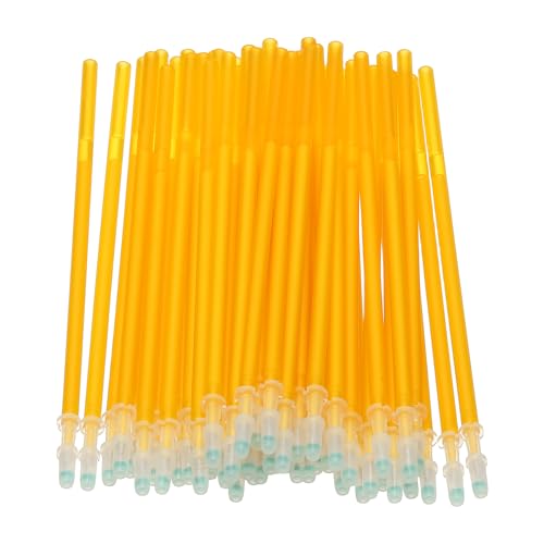 PATIKIL 48 Pcs Erasable Gel Pens Refills, 0.5mm Heat Erasable Pens Refills for Fabric Disappearing Ink Fabric Marking Pen for Sewing Quilting Writing, Gold Ink - color: Gold