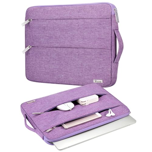 Voova Laptop Sleeve Carrying Case 13 13.6 Inch Compatible with MacBook Air 13 M1/M2/M3/M4, MacBook Pro 13/14, IPad Pro 13, Waterproof Slim Computer Cover Bag, Lavender - color: Lavender, size: 12.6-13.6 Inch