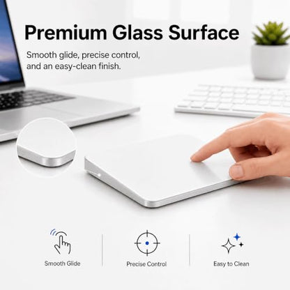 Trackpad with 2.4G USB Receiver for Mac and Windows - Multi-Touch Surface High Precision Track Pad, Multi-Gesture Touchpad Mouse Compatible with Apple MacBook iMac and Windows 10/11 PC Desktop